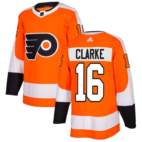 Adidas Men Philadelphia Flyers #16 Bobby Clarke Orange Home Authentic Stitched NHL Jersey->philadelphia flyers->NHL Jersey